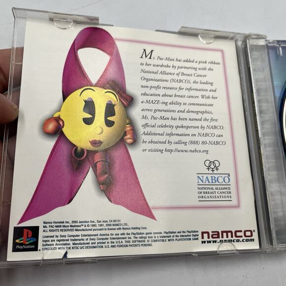 Ms. Pac-Man: Maze Madness (Sony PlayStation 1, PS1, 2000) Complete CIB - Picture 4 of 6